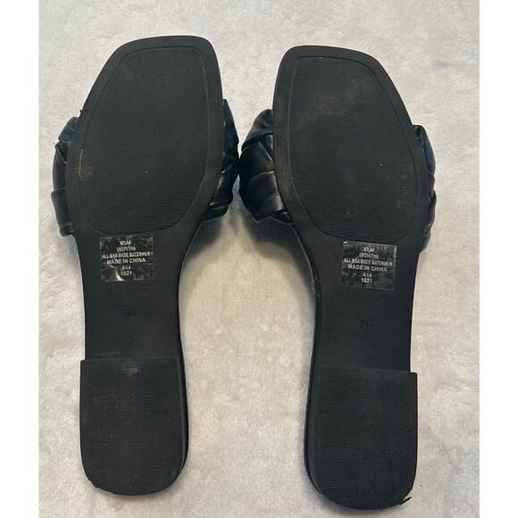 Unisa Synthia Ankle Strap Womens Black Flat Dress Sandals Flip Flops Size 8.5M - Picture 8 of 8